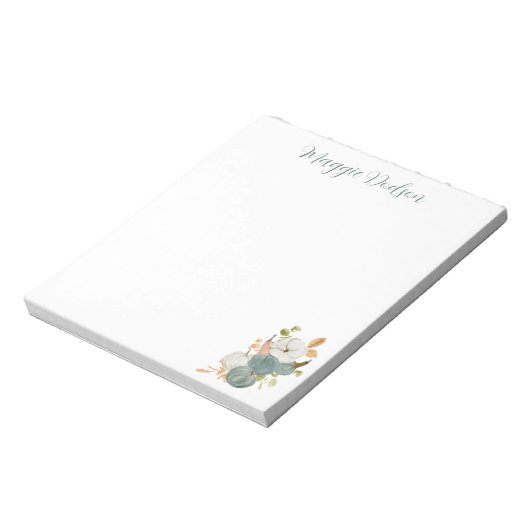 Watercolor Pumpkin Notepad Notitieblok (Gedraaid)
