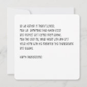 Watercolor pumpkin patchwork thanksgiving card kaart (Achterkant)