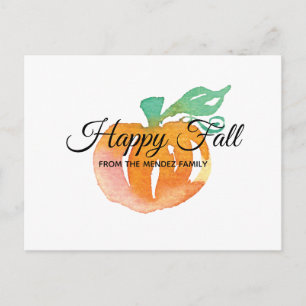 Watercolor Pumpkin Post Cards Briefkaart