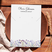 Watercolor Purple Wildflower Jewelry Display Card Visitekaartje