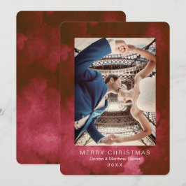 Watercolor Quetzal Rode Peer Kerstkaart Kaart