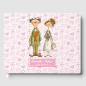 Watercolor Quirky Bride Groom Livre d'or (Recto)