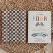 Watercolor Race Car Invitation Anniversaire