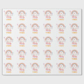 Watercolor Rainbow Party Cadeaupapier (Vlak)