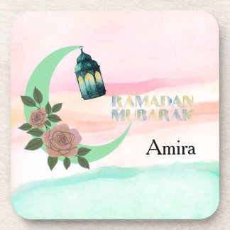Watercolor Ramadan – Halve Maan Bier Onderzetter