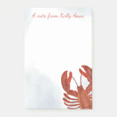 Watercolor Red Lobster Personalized Post-it® Notes (Voorkant)