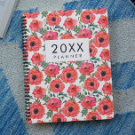 Watercolor Red poppies hebdomadaires et mensuelles<br><div class="desc">Moderne et élégant planificateur hebdomadaire et mensuel,  avec une couverture de pavot rouge aquarelle.</div>