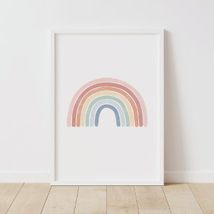 Watercolor Regenboog Kinderkamer Poster