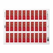 Watercolor Reindeer & Christmas Tree -  Etiket (Full Sheet)