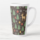 Watercolor Reindeer & Christmas Tree -  Latte Mok (Rechts)