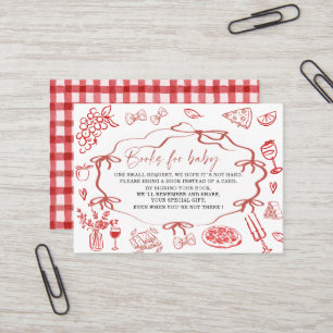 Watercolor Rode Pasta Speciale Levering baby showe Visitekaartje