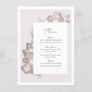 Watercolor Romance Menukaart