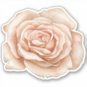 Watercolor Roos Bloem Sticker (Voorkant)