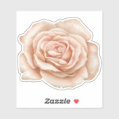 Watercolor Roos Bloem Sticker (Vel)