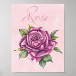 Watercolor Roos Poster