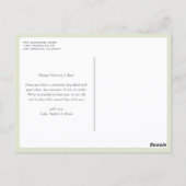 Watercolor Rose and Greenery Photo Valentine's Day Briefkaart (Achterkant)