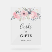 Watercolor rose Floral Cartes et Cadeaux Mariage (Recto)