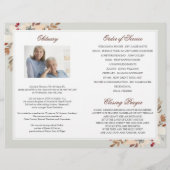 Watercolor-rouwprogramma | In liefdevolle herinner Flyer (Achterkant)