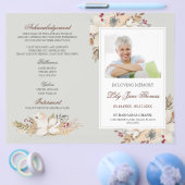 Watercolor-rouwprogramma | In liefdevolle herinner Flyer (Enkel)
