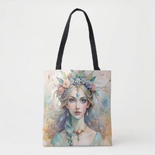 Watercolor Royal Muse Tote Tas