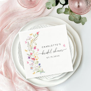 Watercolor Roze Bruidsdouche Servet
