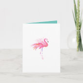 Watercolor Roze Flamingo Cadeaus Wenskaart Feestdagen Kaart (Voorkant)