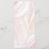 watercolor roze marmer Menu (Achterkant)