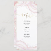 watercolor roze marmer Menu (Voorkant / Achterkant)