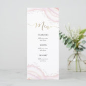 watercolor roze marmer Menu (Staand voorkant)