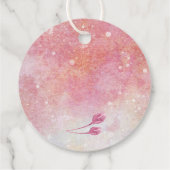 Watercolor Roze Roosknoppen 🌹 Bedankjes Labels (Achterkant)