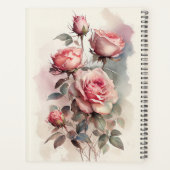 Watercolor Roze Rozen Planner (Achterkant)