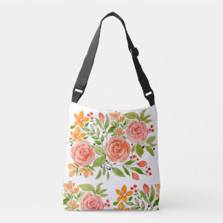 Watercolor Rozen Boeket Tas