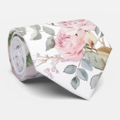 Watercolor rozen halsdoek stropdas (Opgerold)