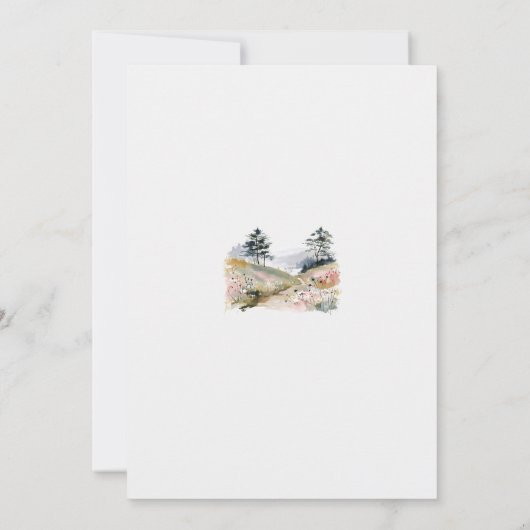 Watercolor Rustic Mountain Wedding Invitation (Dos)