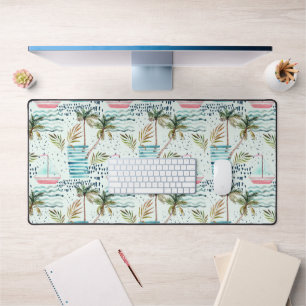 Watercolor Sailboat avec Palm Tree Motif 2