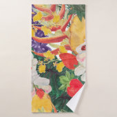 WAtercolor sans couture motif tropical avec exotiq (Serviette de bain)