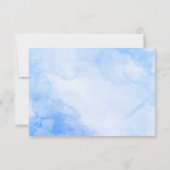 Watercolor Santorini  Destination Wedding RSVP Kaartje (Achterkant)