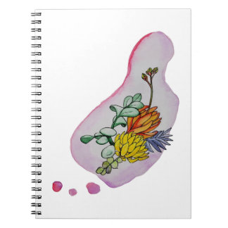 Watercolor Saussucculent Bloem Illustratie Notitieboek