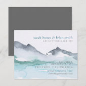 Watercolor Save the Date Bergmeer Trouwdatum (Voorkant / Achterkant)