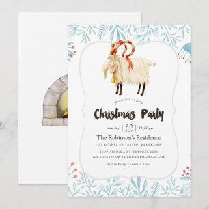 Watercolor Scandinavisch kerstfeest Kaart