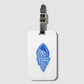 Watercolor schelp bagage label (Voorkant (verticaal))