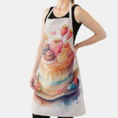 Watercolor Schilderij Versierde Cake Schort (Insitu)