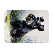 Watercolor Schnauzer Flexible Magneet (Horizontaal)