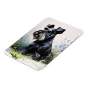 Watercolor Schnauzer Flexible Magneet (Linkerzijde)