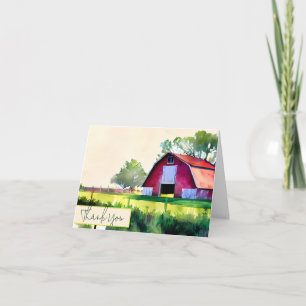 Watercolor schuur aanpasbaar kaart