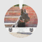 Watercolor Scottie et Floral Wreath Memorial (devant)