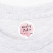 Watercolor Script Naam Strijkijzer Labels (Aangebracht)
