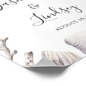 Watercolor Sea Shell Beach Affiche de bienvenue de (Coin)