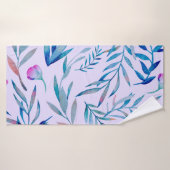 Watercolor seamless pattern. Botanical ornament. L (Serviette de bain)