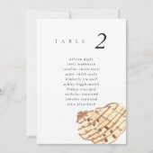 Watercolor Seashell Beach 5x7" Wedding Seat Chart (Voorkant)